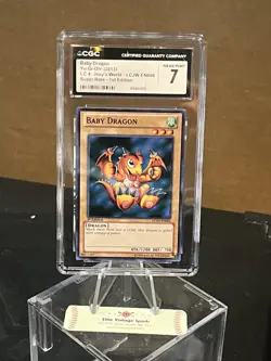 2013 Yu-Gi-Oh! Baby Dragon Super Rare LC4 1st First Edition #LCJW-EN006 CGC 7 - Image 1