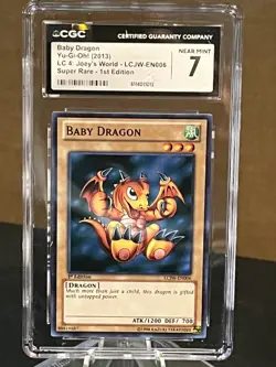 2013 Yu-Gi-Oh! Baby Dragon Super Rare LC4 1st First Edition #LCJW-EN006 CGC 7 - Image 3