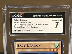 2013 Yu-Gi-Oh! Baby Dragon Super Rare LC4 1st First Edition #LCJW-EN006 CGC 7 - Image 4
