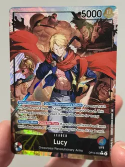 One Piece OP15-002 Lucy Alt Art Leader Adventure on KAMI's Island NM - Image 3