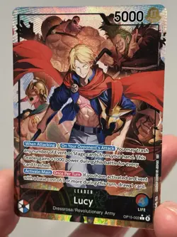 One Piece OP15-002 Lucy Alt Art Leader Adventure on KAMI's Island NM - Image 4