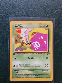 Pokemon TCG Team Rocket Koffing 1st Edition 58/82 Card - Image 1