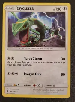 Rayquaza - Guardians Rising - 106/145 Non-Holo Rare Pokemon Card - Image 1