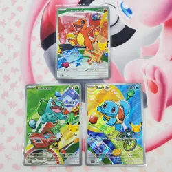 Charmander 038 + Squirtle 039 + Bulbasaur 037 - First Partner Pokemon Cards L298 - Image 1