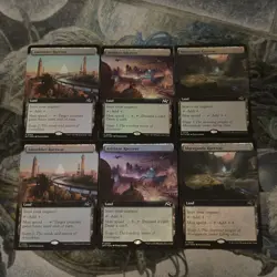 MTG Aetherdrift • Foil Borderless Rares Lands Lot ☆ 6 - Image 1