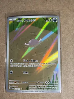 Pokemon Paldean Wooper Illustration Rare Holo Card 221/193 SV02 Paldea Evolved - Image 1