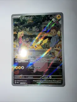 2023 Pokemon 151 Pikachu 173/165 Illustration Rare IR Full Art NM - Image 4