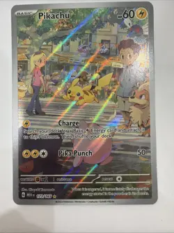 2023 Pokemon 151 Pikachu 173/165 Illustration Rare IR Full Art NM - Image 5