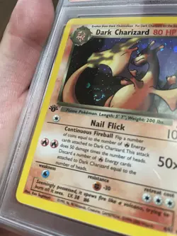 Pokemon TCG Team Rocket Dark Charizard 1st Edition Holo Rare PSA 8 4/82 - Image 2