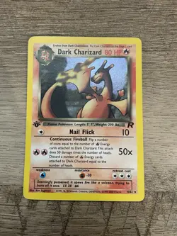 Pokemon TCG Team Rocket Dark Charizard 1st Edition Holo Rare PSA 8 4/82 - Image 4