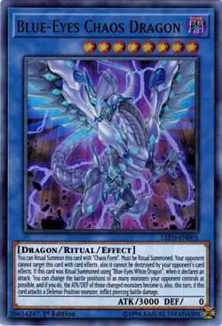 Yugioh! LP Blue-Eyes Chaos Dragon - LED3-EN001 - Ultra Rare - 1st Edition Lightl - Image 1
