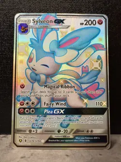 Pokemon TCG: Sylveon GX SV76/SV94 Hidden Fates: Shiny Vault LP W/ Crease - Image 1