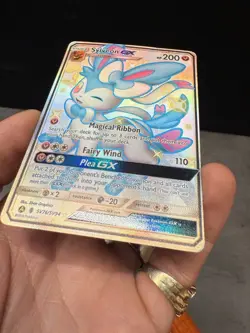 Pokemon TCG: Sylveon GX SV76/SV94 Hidden Fates: Shiny Vault LP W/ Crease - Image 3