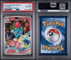 2025 POKEMON MEG EN-MEGA EVOLUTION ILLUSTRATION RARE #134 IVYSAUR PSA 10 - Image 3