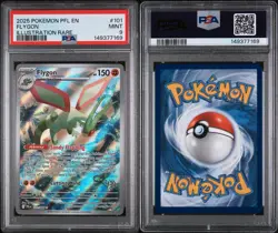 2025 POKEMON PFL EN-PHANTASMAL FLAMES ILLUSTRATION RARE #101 FLYGON PSA 9 - Image 3