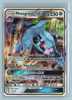 Pokemon Sun & Moon Guardians Rising 85/145 Metagross GX - Image 1