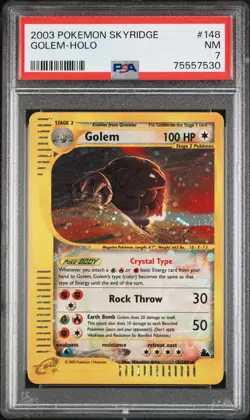 2003 POKEMON SKYRIDGE #148 GOLEM-HOLO PSA 7 - Image 1
