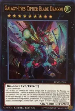 Yugioh! LP Galaxy-Eyes Cipher Blade Dragon - JUMP-EN081 - Ultra Rare - Limited E - Image 1