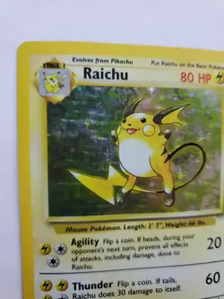 Raichu Base Set Holo Pokemon Card WOTC - Image 3