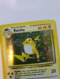 Raichu Base Set Holo Pokemon Card WOTC - Image 4
