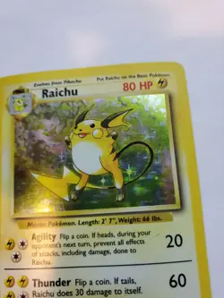 Raichu Base Set Holo Pokemon Card WOTC - Image 5
