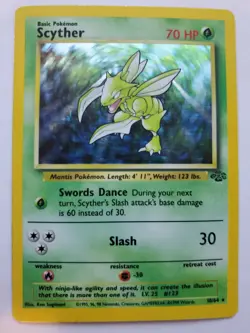 Scyther Jungle Holo Pokemon Card Base WOTC - Image 1