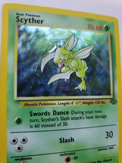 Scyther Jungle Holo Pokemon Card Base WOTC - Image 2