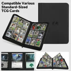 Trading Card Binder, Premium 9-Pocket Double Sided 540 Pocket PU Card Collect - Image 4