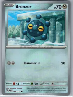 Bronzor (Master Ball) 066/131 SV: Prismatic Evolutions - Pokemon Card - NM - Image 1
