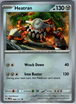Heatran (Poke Ball) 068/131 SV: Prismatic Evolutions - Pokemon Card - NM - Image 1