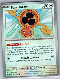 Fan Rotom Poke Ball 085/131 SV: Prismatic Evolutions - Pokemon Card - NM - Image 1