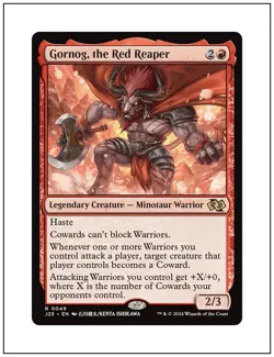 1x Gornog, the Red Reaper, Anime Art, Foundations Jumpstart, MTG NM - Image 1