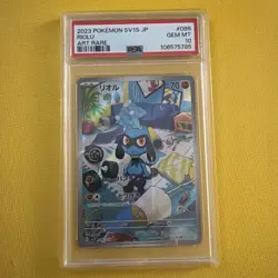 2023 POKEMON JPN SV1S-SCARLET EX ART RARE #086 RIOLU PSA 10 - Image 1