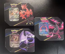 Pokemon TCG Crown Zenith Galarian Moltres Articuno Zapdos Tin Set of 3 Sealed - Image 1