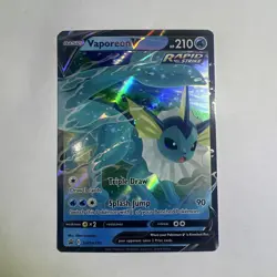 Pokemon TCG Vaporeon v SWSH150 Sword & Shield Promo, Holo, Near Mint Condition - Image 1