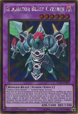 Yugioh! LP Gladiator Beast Gyzarus - PGL2-EN079 - Gold Rare - 1st Edition Lightl - Image 1