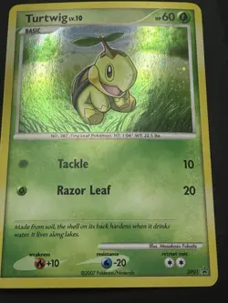 Pokemon TCG Turtwig Lv. 10 DP01 Black Star Promo Diamond + Pearl Holo - Image 5