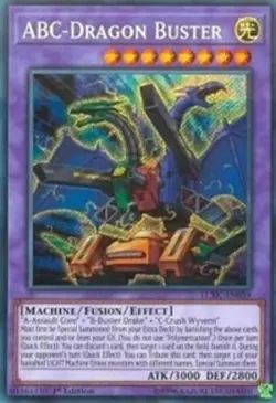 Yugioh! LP ABC-Dragon Buster - LCKC-EN059 - Secret Rare - 1st Edition Lightly Pl - Image 1