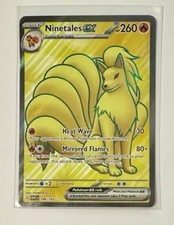 Pokemon Ninetales ex Ultra Rare Holo Full Art 186/165 Sv: Scarlet & Violet 151 - Image 1
