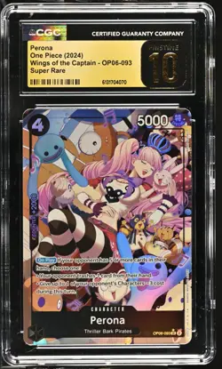 ONE PIECE TCG Perona ALT ART OP06-093 CGC Pristine 10 BLACK LABEL WAIFU ENGLISH - Image 1