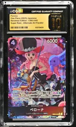 One Piece CGC 10 PRISTINE Perona SR Alternate Art Heroines EB03-045 JP - Image 1
