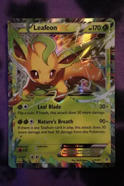 Pokemon Leafeon EX 10/83 Generations Ultra Rare Holo Basic 170HP Card - Image 1