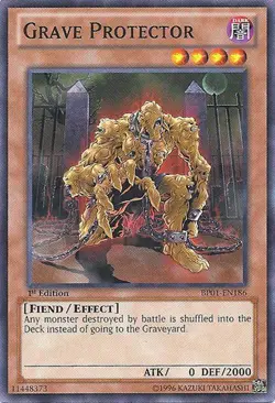 Yugioh! LP Grave Protector - BP01-EN186 - Starfoil Rare - 1st Edition Lightly Pl - Image 1