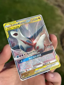 Pokemon Latias & Latios GX Holo Ultra Rare TCG Card Sun & Moon 113/181 - Image 1