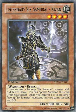 Yugioh! LP Legendary Six Samurai - Kizan - SDWA-EN016 - Common - 1st Edition Lig - Image 1
