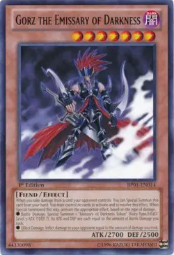 Yugioh! LP Gorz the Emissary of Darkness - BP01-EN014 - Rare - 1st Edition Light - Image 1