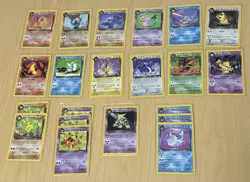 Pokemon WOTC Team Rocket Dark Non-Holo 21 Card Lot Kadabra Vaporean - Image 1