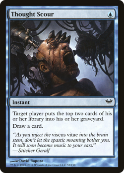 Thought Scour #52 (LP) Dark Ascension DKA Magic MTG - Image 1