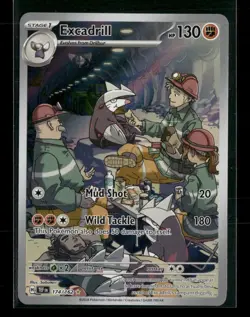 Excadrill 174/162 Pokemon SV05: Temporal Forces Illustration Rare NM - Image 1