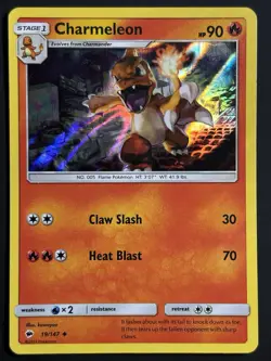 Charmeleon 19/147 Holo – Burning Shadows Pokemon TCG 2017 LP - Image 2